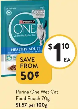 Foodworks Purina One Wet Cat Food Pouch offer