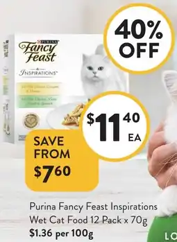 Foodworks Purina Fancy Feast Inspirations Wet Cat Food offer
