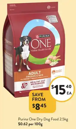 Foodworks Purina One Dry Dog Food offer