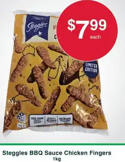 Australian Butchers Store Steggles BBQ Sauce Chicken Fingers offer
