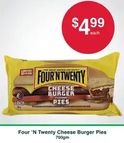 Four 'N Twenty Cheese Burger Pies