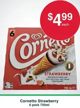 Australian Butchers Store Cornetto Strawberry 6 pack offer