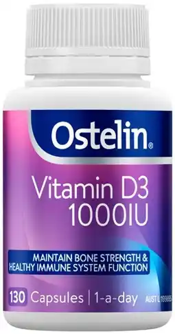 Discount Drug Stores Ostelin Vitamin D3 1000IU 130 Capsules offer