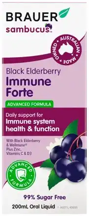 Discount Drug Stores Brauer Sambucus Immune Forte Oral Liquid 200mL offer