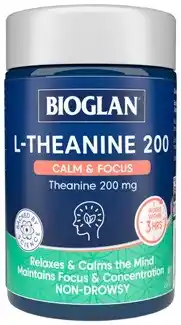 Discount Drug Stores Bioglan L-Theanine 200 Calm & Focus 60 Hard Capsules offer