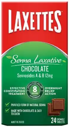 Discount Drug Stores Laxettes Senna Laxative Chocolate Squares 24 Chewable Tablets offer