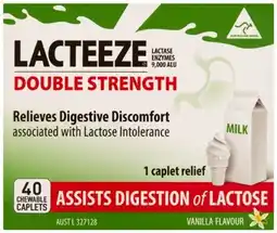 Discount Drug Stores Lacteeze Double Strength 40 Chewable Caplets offer