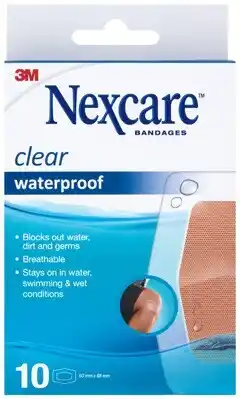 Discount Drug Stores Nexcare Clear Waterproof Strips Knee & Elbow 10 Pack offer