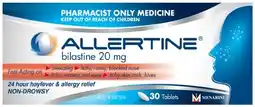 Discount Drug Stores Allertine Bilastine 20mg 30 Tablets offer