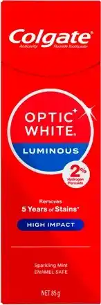 Discount Drug Stores Colgate Optic White Luminous Toothpaste 85g offer