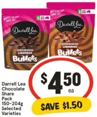 IGA Darrell Lea Chocolate Share Pack offer