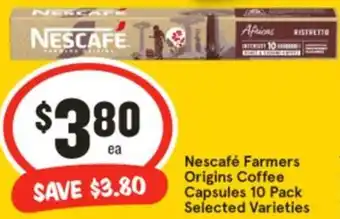 IGA Nescafé Farmers Origins Coffee Capsules offer
