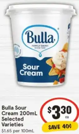 IGA Bulla Sour Cream offer