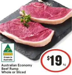 IGA Australian Economy Beef Rump Whole or Sliced offer
