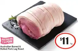 IGA Australian Boned & Rolled Pork Leg Roast offer