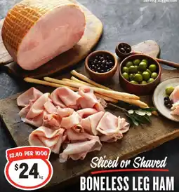 IGA Sliced or Shaved Boneless Leg Ham offer