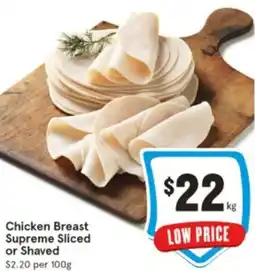 IGA Chicken Breast Supreme Sliced or Shaved offer