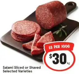 IGA Salami Sliced or Shaved offer