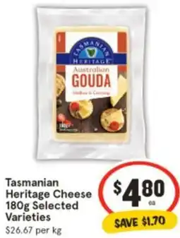 IGA Tasmanian Heritage Cheese offer