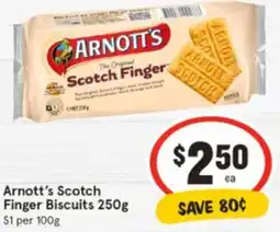 IGA Arnott's Scotch Finger Biscuits offer