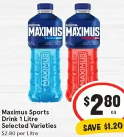 IGA Maximus Sports Drink offer