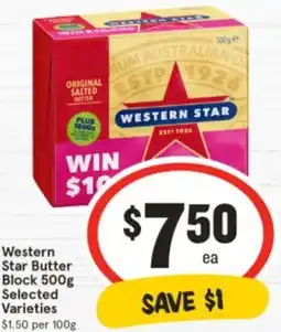 IGA Western Star Butter Block offer