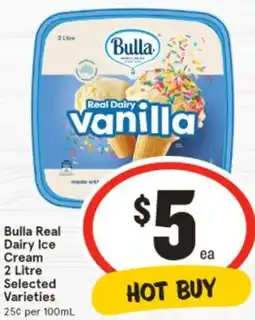IGA Bulla Real Dairy Ice Cream offer