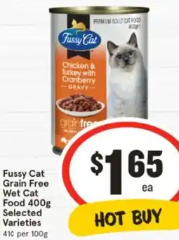 IGA Fussy Cat Grain Free Wet Cat Food offer