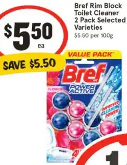 IGA Bref Rim Block Toilet Cleaner offer