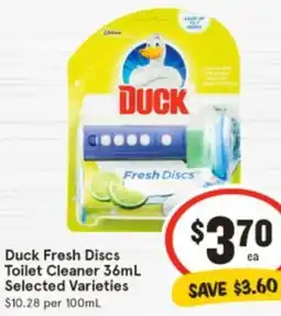 IGA Duck Fresh Discs Toilet Cleaner offer