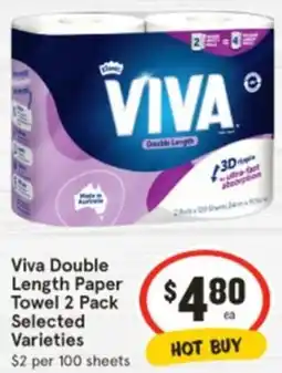 IGA Viva Double Length Paper Towel offer