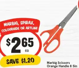 IGA Marbig Scissors Orange Handle offer
