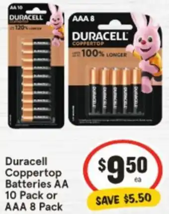 IGA Duracell Coppertop Batteries offer