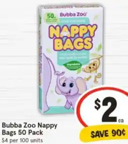 IGA Bubba Zoo Nappy Bags offer