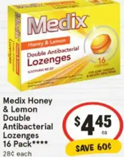 IGA Medix Honey & Lemon Double Antibacterial offer