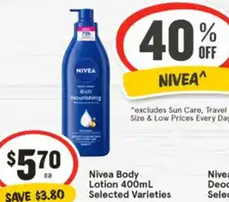 IGA Nivea Anti-perspirant Deodorant offer
