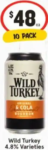 IGA Wild Turkey 4.8% Varieties offer