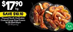 Drakes Thawed South Australian Cooked Large King Prawns offer
