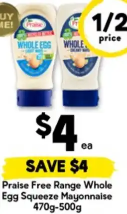 Drakes Praise Free Range Whole Egg Squeeze Mayonnaise offer