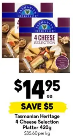 Drakes Tasmanian Heritage 4 Cheese Selection Platter offer