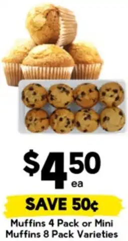 Drakes Muffins 4 Pack or Mini Muffins Varieties offer