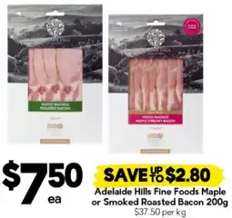 Drakes Adelaide Hills Fine Foods Maple or Smoked Roasted Bacon offer