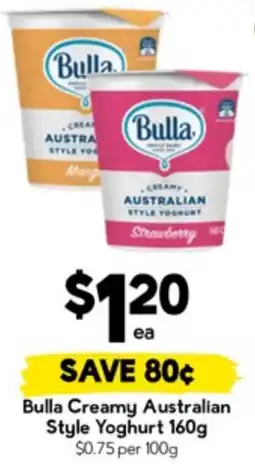 Drakes Bulla Creamy Australian Style Yoghurt offer