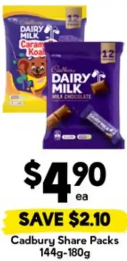 Drakes Cadbury Share Packs offer