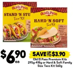 Drakes Old El Paso Premium Kits or Hard & Soft Family Size Taco Kit offer