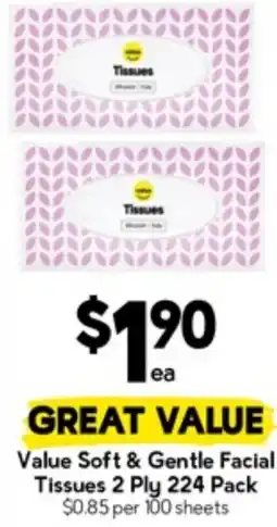 Drakes Value Soft & Gentle Facial Tissues offer