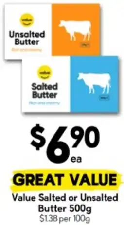 Drakes Value Salted or Unsalted Butter offer