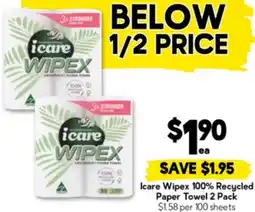 Drakes Icare Wipex 100% Recycled Paper Towel offer