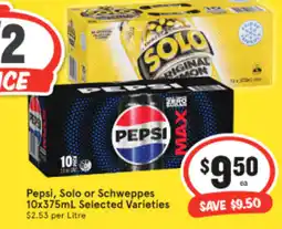 IGA Pepsi, Solo or Schweppes offer