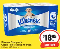 IGA Kleenex Complete Clean Toilet Tissue offer